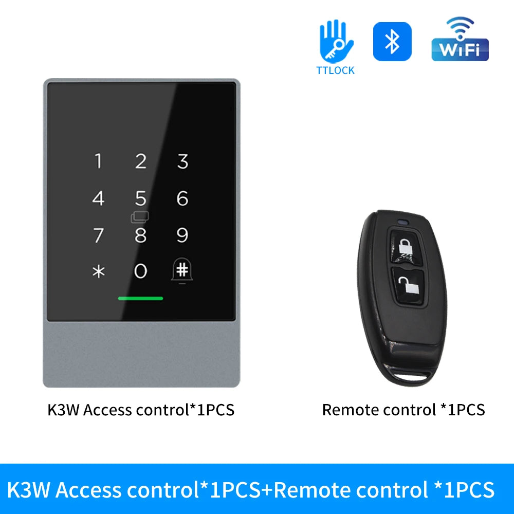 Wifi+Bluetooth Ttlock K3W K3FW K3QW Smart Lock Keypad Waterproof Smart Lock App Alexa Fingerprint Code RFID Card Access Control — product view 11