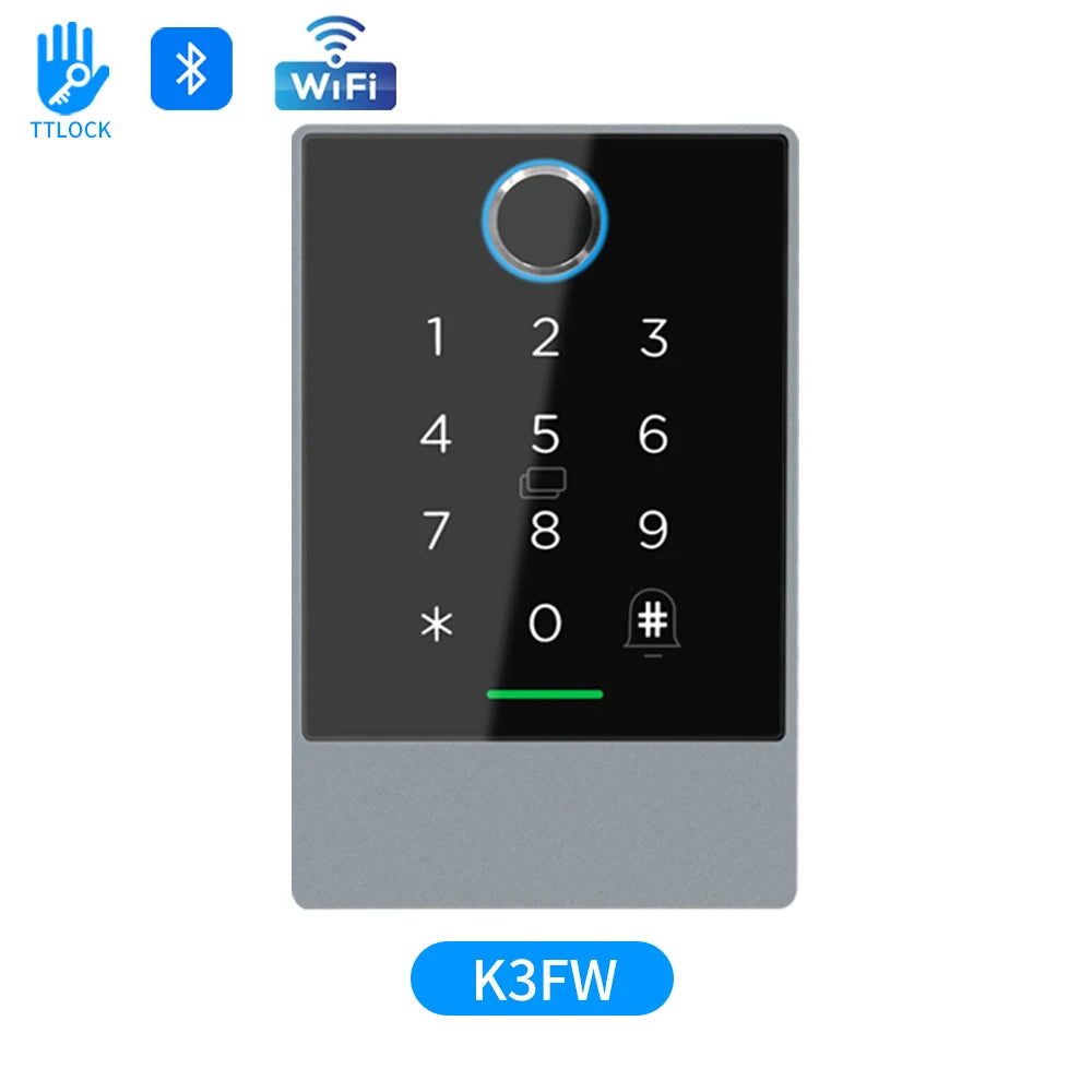 Wifi+Bluetooth Ttlock K3W K3FW K3QW Smart Lock Keypad Waterproof Smart Lock App Alexa Fingerprint Code RFID Card Access Control — product view 12