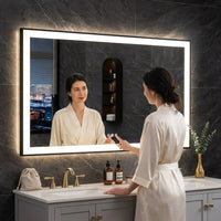 LED Bathroom Mirror Designed for Modern Homes, 60x36 Dimmable, Anti-Fog Function, Memory Settings — product view 10