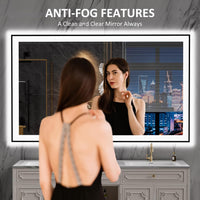 LED Bathroom Mirror Designed for Modern Homes, 60x36 Dimmable, Anti-Fog Function, Memory Settings — product view 17