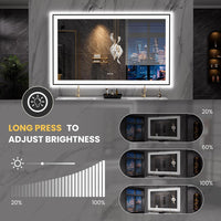 LED Bathroom Mirror Designed for Modern Homes, 60x36 Dimmable, Anti-Fog Function, Memory Settings — product view 18