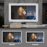 LED Bathroom Mirror Designed for Modern Homes, 60x36 Dimmable, Anti-Fog Function, Memory Settings — product view 20