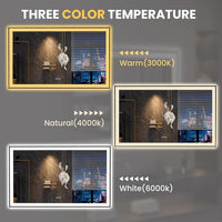 LED Bathroom Mirror Designed for Modern Homes, 60x36 Dimmable, Anti-Fog Function, Memory Settings — product view 21
