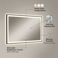 LED Bathroom Mirror Designed for Modern Homes, 60x36 Dimmable, Anti-Fog Function, Memory Settings — product view 8