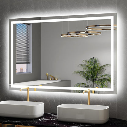 Dimmable 55X36 LED Bathroom Mirror with Anti-Fog, 3 Light Modes, Memory Function — product view 2