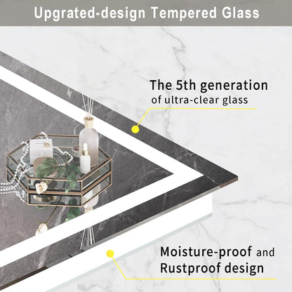 Dimmable 55X36 LED Bathroom Mirror with Anti-Fog, 3 Light Modes, Memory Function — product view 6