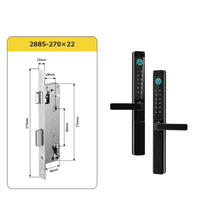 Smart Door Lock Designed for Outdoor Use, Fingerprint Access, IP55 Waterproof, Multiple Entry Options — product view 2