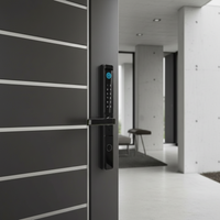 Smart Door Lock Designed for Outdoor Use, Fingerprint Access, IP55 Waterproof, Multiple Entry Options — product view 3