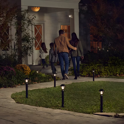 Smart Lighting Black Motion Activated Outdoor Integrated LED Spotlight Battery — product view 4