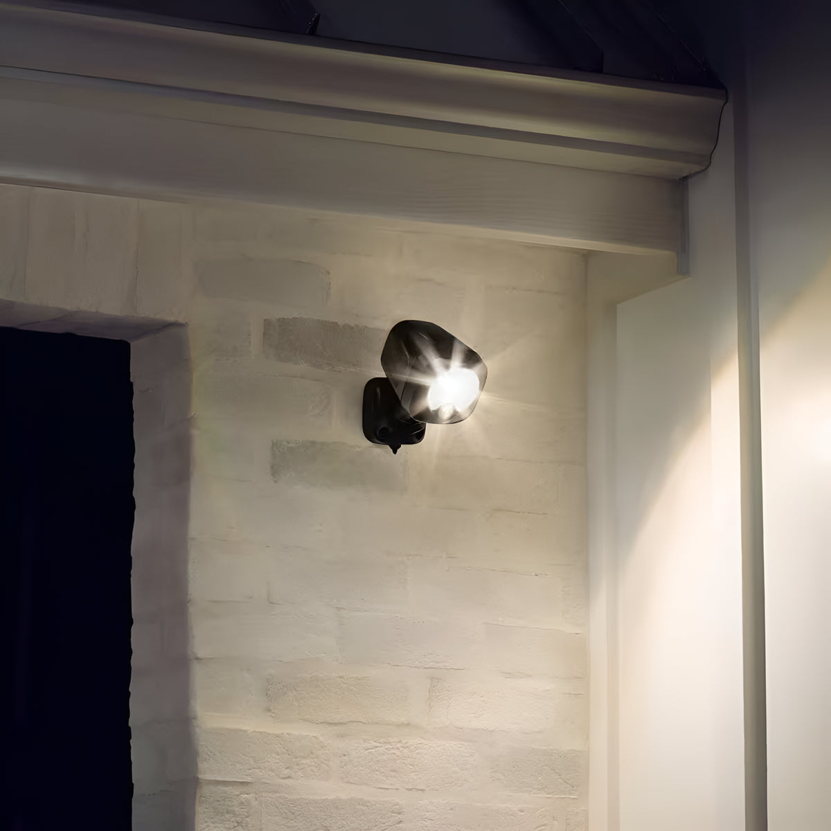 Smart Lighting Black Motion Activated Outdoor Integrated LED Spotlight Battery — product view 6