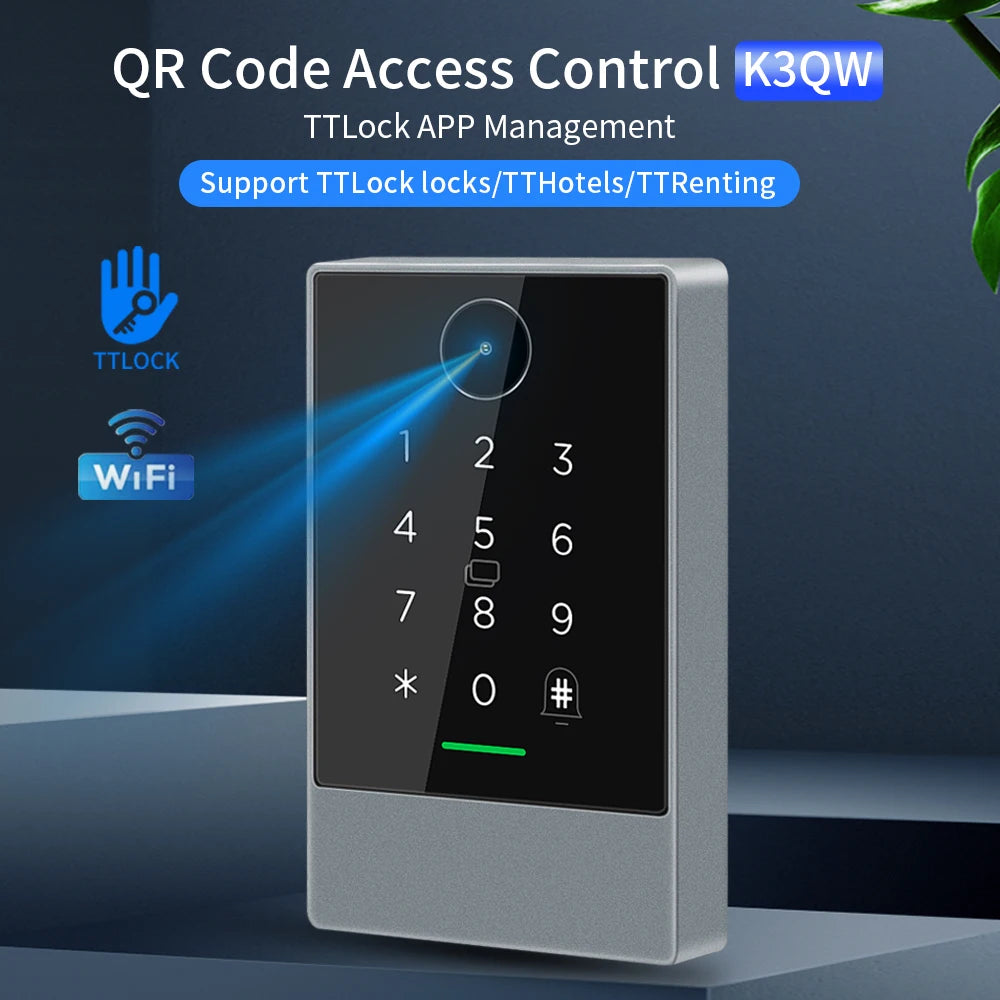 Wifi+Bluetooth Ttlock K3W K3FW K3QW Smart Lock Keypad Waterproof Smart Lock App Alexa Fingerprint Code RFID Card Access Control — product view 10