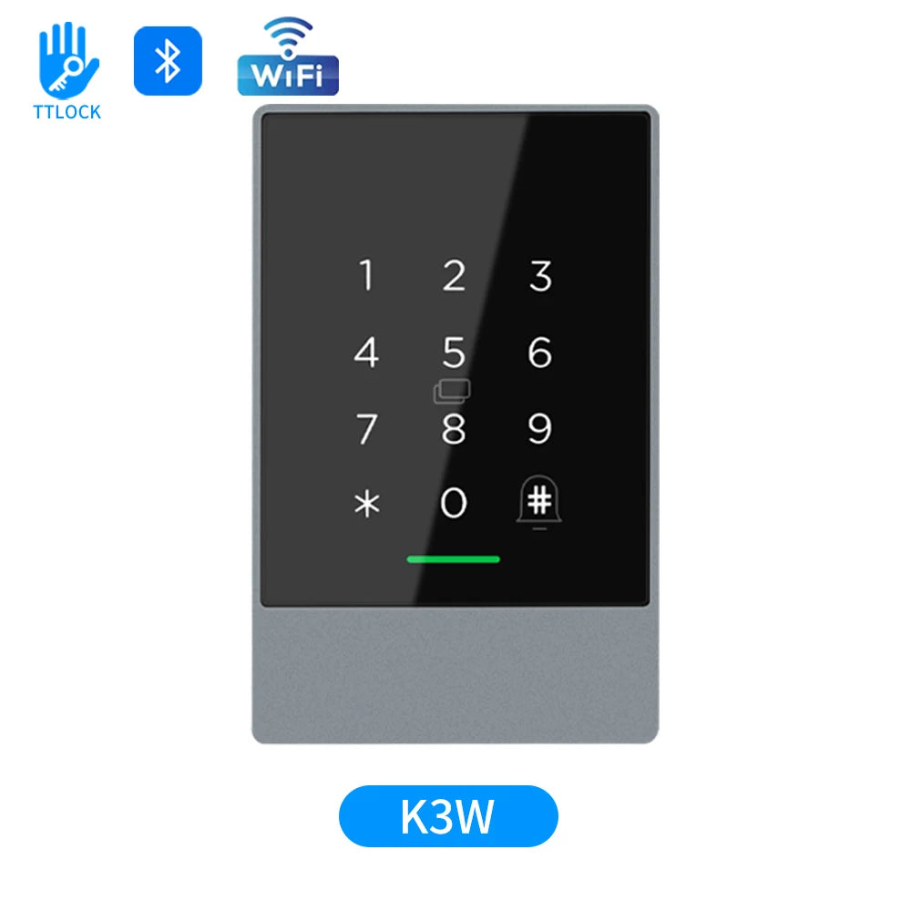 Wifi+Bluetooth Ttlock K3W K3FW K3QW Smart Lock Keypad Waterproof Smart Lock App Alexa Fingerprint Code RFID Card Access Control — product view 2