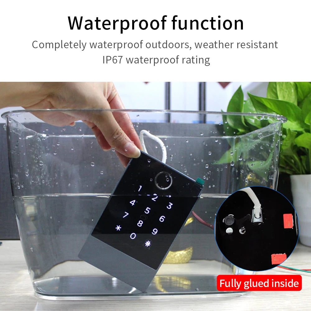 Wifi+Bluetooth Ttlock K3W K3FW K3QW Smart Lock Keypad Waterproof Smart Lock App Alexa Fingerprint Code RFID Card Access Control — product view 6