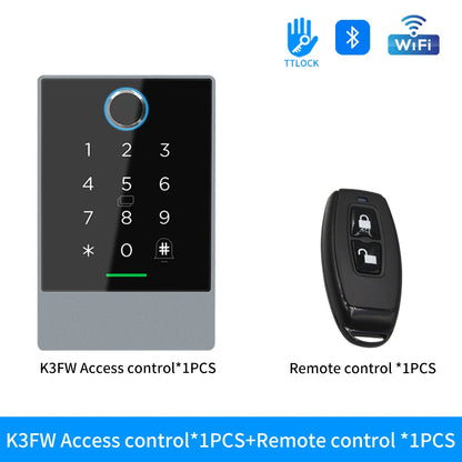 Wifi+Bluetooth Ttlock K3W K3FW K3QW Smart Lock Keypad Waterproof Smart Lock App Alexa Fingerprint Code RFID Card Access Control — product view 9