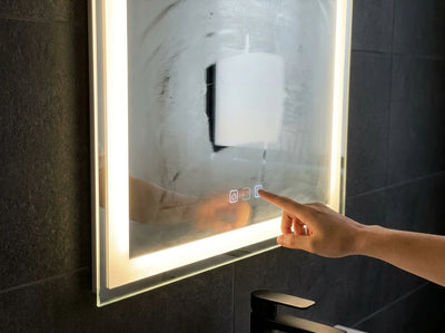 Customer photo of Dimmable 55X36 LED Bathroom Mirror with Anti-Fog, 3 Light Modes, Memory Function