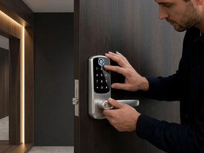 Why shop with us: Keypad Door Lock with Fingerprint: Keyless Entry Door Lock for Front Door - Smart Door Lock with Handle - Electronic Door Lock with Code - Auto Lock & APP Control